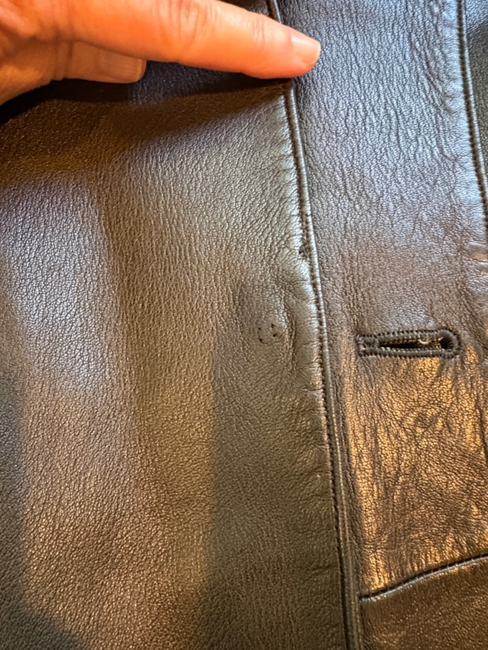 Agnes B. Black Leather Jacket - Picture 14 of 14